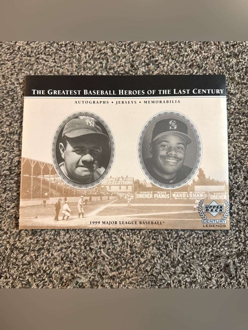 1999 Upper Deck Century Legends Baseball Publication Icons Ruth Griffey More